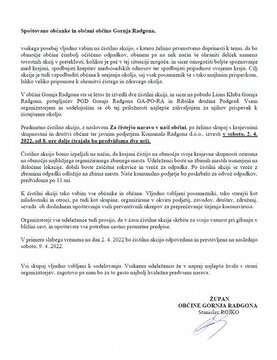 ČISTILNA AKCIJA Občine Gornja Radgona “Za čistejšo naravo v naši občini“ - 2. aprila 2022 v vseh KS 1